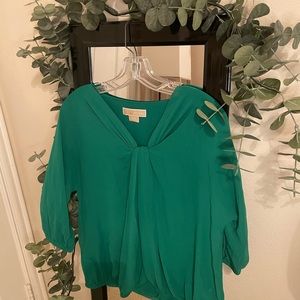 Michael Kors Green Cinched Top